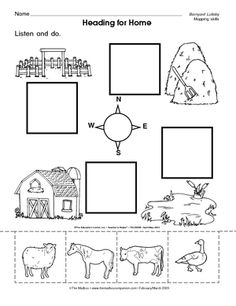 the worksheet for children to learn how to read and draw animals in their habitat