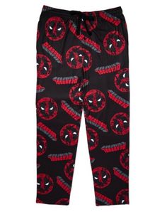 Lounge around in these officially licensed Deadpool Logo Lounge Pants. These pants are perfect for chilling at home and watching your favorite anti-hero. Officially licensed Drawstring closure Material: Polyester, Spandex Care: Machine wash cold; tumble low dry Imported Deadpool Clothes, Deadpool Merch, Night Dress For Man, Deadpool Outfit, Marvel Pants, Chilling At Home, Deadpool Logo, Comfy Pjs, Anti Hero