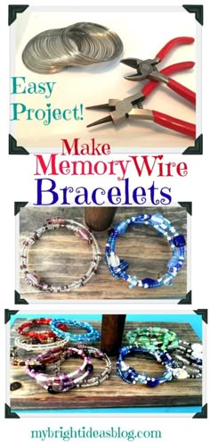 the instructions for making memory wire bracelets