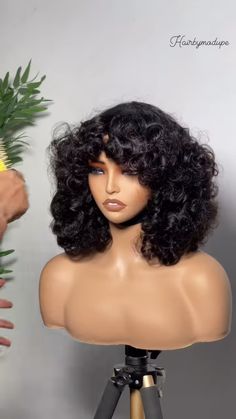 How To Style Short Wig, Frontal Styles, Luxury Wigs, Rubber Band Hairstyles, Woman Hairstyles, Curly Lace Wig, Hair Business, Hair Scarf Styles, Bouncy Hair