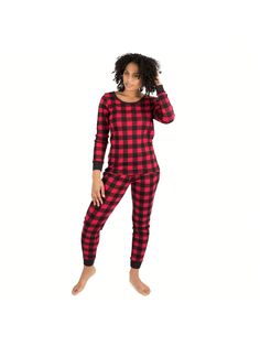 Even moms can get in on the matching fun with these Womens Two Piece Cotton Pajamas! No matter the design, wearers are bound to love every stylish and comfortable aspect whether its the 100% cotton material or convenient tagless labels. Each product comes with ribbed cuffs at the ankles and wrists for an extra secure feeling for the wearer while they sleep or lounge around the house. To ensure a looser fit, consider a size larger to accommodate any shrinking after washing. Matching with the rest Cotton Pajama Set, Buffalo Check Christmas, Cotton Pajama Sets, Cotton Pyjamas, Pajama Set Women, Buffalo Check, Christmas Pajamas, Buffalo Plaid, Pajamas Women