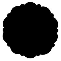 a black and white silhouette of a round object