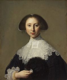 a painting of a woman in black and white