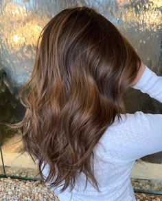 Elegant Brown Hair, Brunette Balayage Hair Red Undertones, French Brunette Hair, No Bleach Balayage, Brown Sugar Brunette, Brown Hair With Babylights, French Balayage, Brown Hair Inspo, Brunette Balayage