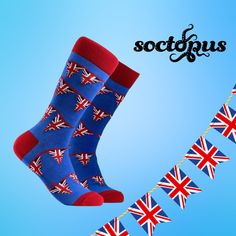 UK BUNTING The cutest Union Jack socks, with the national flag of the United Kingdom. Did you know it is so called because it combines the crosses of the three countries united under one Sovereign. Perfect for royalists, tourists, and any other UK lovers! SIZING: Small - UK 4-8 (EU 37-42 / US 6-10) Large - UK 9-12 (EU 43-46 / US 10-13) 70% Combed Cotton, 28% Polyester, 2% Elastane Socks Gifts, United Kingdom Flag, Men Socks, Socks For Women, Socks For Men, Novelty Socks, Sock Gifts, National Flag, Union Jack