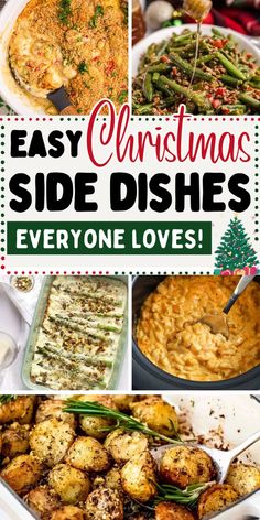 The best easy side dishes for Christmas dinner, a holiday party or Christmas potluck.
Traditional, fancy, and unique Christmas dinner side dishes for a crowd, including Christmas potato side dishes, healthy vegetable holiday side dishes, kid friendly pasta recipes and crockpot side dishes for christmas. Christmas Sides, Christmas Side Dishes, Simple Christmas, Side Dishes, Christmas