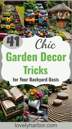 41 Stunning Garden Decor Ideas For An Aesthetic Backyard Artsy Garden, Aesthetic Backyard, Unique Yard Art, Gutter Garden, Aquatic Garden, Solar Path Lights, Rustic Planters, Easy Hacks, Garden Decor Ideas