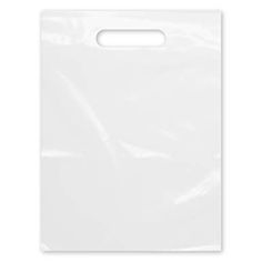 a white plastic bag on a white background