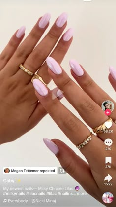 Clean Cute Nails, Pink Nails With Design Almond, Nail Inspo That Goes With Everything, Birthday Nails 14th Birthday, Colorful Oval Nails, Bachelorette Nails The Bride Pink, Neutral Nails For Summer, Gel With Tips Nails, Pink Nails For Dark Skin