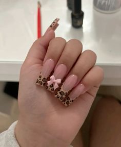 Cheetah Print Nails, Cheetah Nails, Leopard Print Nails, Print Nails, Leopard Nails, Pink Acrylic Nails, Square Acrylic Nails, Fire Nails