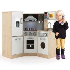 ad eBay - Find many great new & used options and get the best deals for Kids Corner Wooden Kitchen Playset Toddler Cook Toy Gift W/ Cookware Accessories at the best online prices at eBay! Free shipping for many products! Corner Play Kitchen, Kitchen Play Set, Kitchen Playset, Pretend Kitchen, Toy Kitchen Set, Cooking Toys, Large Storage Cabinets, Pretend Play Kitchen, Play Kitchen Sets