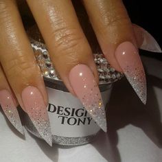 Stiletto Nails Design, Vision Design, Unghie Sfumate, Kutek Disney, Nails Design Ideas, Stiletto Nail Art, Ombre Nails Glitter