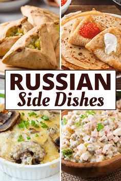 russian side dishes collage with text overlay