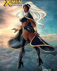 the cover to x - men origins, featuring an image of a woman with long white hair