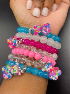 Beaded Bracelets Business, Charm Bracelets For Girls, Bead Charms Diy