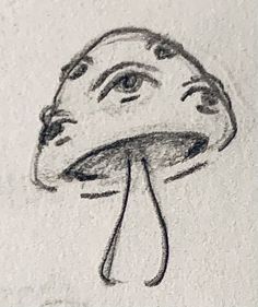 a drawing of a man's face with a tear coming out of it