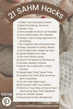 the 21 sahm hacks to help you stay healthy and be happy with your baby