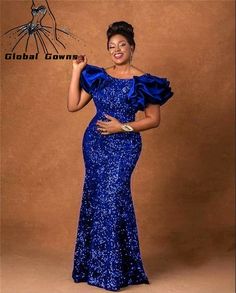 Royal Blue O Neck Evening Dress For Black Girls 2022 Sparkly Sequined Birthday Party Dresses Ruffles Aso Ebi African Robe De Bal alx – Kayli Shop African Wear For Women, Dresses Ruffles, Mermaid Gown Prom, Lace Gown Styles, African Print Dress, Birthday Party Dress, African Lace, Black Evening Dresses, Latest African Fashion Dresses