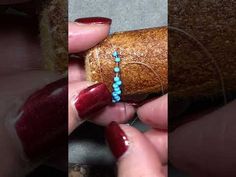 three pictures showing how to make beaded bracelets