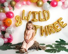 Wild And Three Decorations, Wild And Three Party, Young Wild And Three, Girls 3rd Birthday, Twin Birthday Parties, Girls Birthday Party Themes, Golden Birthday