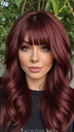 💖 Exquisite Deep Plum Hair fall hair color dark copper | High-end Signature Deep Plum Hair, Red Hair Green Eyes, Plum Hair, Fabulous Hair, Dark Copper, Deep Plum