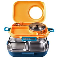 PRICES MAY VARY. [Age of application : Over 3 years old] [Material] Bento lunch box for kids is made of stainless steel SUS304 liner, which is rust-free, BPA-free, PVC-free, odorless, and can keep fresh for a long time. [Design style] Lunch Bento Boxes, with three layers of reasonable space design, both warm and leak-proof. [Suitable for crowd, scene] Children, students, adult lunch boxes（Recommended over 3 years old）, suitable for outdoor picnic camping with children, students, schools, office Lunch Box Toys, Tiffin Box For Kids, Office Food, Thermos Food Jar, Stainless Steel Bento Box, Lunch Box For Kids, Cute Bento Boxes, Lunch Bento, Tiffin Box