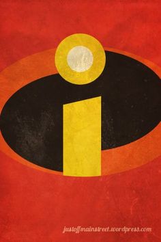 an image of a red and yellow poster with the word incredible written in black on it