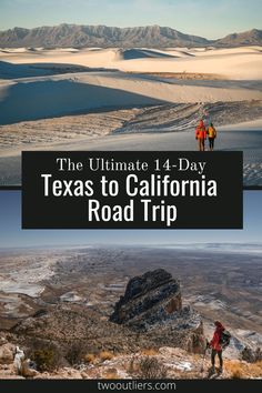 ultimate 2 week Texas to California road trip Los Angeles Road Trip, Dallas Things To Do, California Road Trip Itinerary, New Mexico Road Trip, Bright Angel Trail, Southwest Travel, Guadalupe Mountains National Park, California Road Trip, Carlsbad Caverns National Park