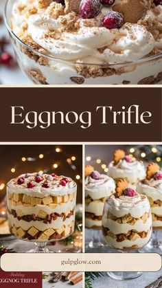 eggnog trifle is an easy dessert recipe that's perfect for christmas