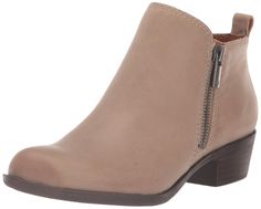 PRICES MAY VARY. Leather Material Boot - Bootie Metal Zipper Closure Ankle-high Leather Sole Booties Medium Width, Lucky Brand Boots, Women’s Tan Wedge Booties Size 8, Ankle Boots For Women, Lucky Brand Shoes, Free Thinker, Silver Cloud, Brand Shoes, Comfort Design