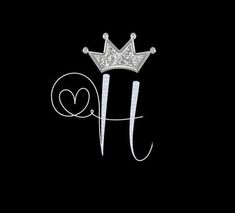 the hj logo with a crown on top and a heart in the middle is shown