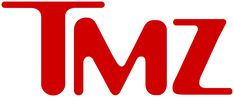 the tmz logo is shown in red