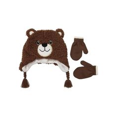 Wrap your little one in cozy comfort with the Addie & Tate Winter Hat and Mittens Set, designed specifically for toddlers aged 2-4. This charming set features a bear motif in a versatile brown color, perfect for both boys and girls.

- Material: Durable acrylic knit exterior with a soft micro-fleece lining
- Age Group: Toddler (2-4 years)
- Gender: Unisex
- Color: Brown
- Product Type: Hat and mittens set

Crafted to keep your child warm and comfortable, the set includes a winter hat and matchin Playful Brown Winter Hat, Cute Brown Winter Beanie, Toddler Winter Hat, Braided Tassels, Toddler Gloves, Toddler Mittens, Bear Cat, Girls Winter Hats, Sides Easy