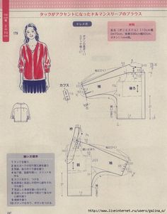 a drawing of a woman's blouse and skirt from the early 20th century in japanese