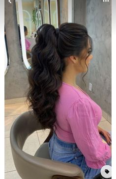 Hair Štýle Wedding Long Hair, Wedding Hairstyles All Up, Long Wedding Ponytail, Hairstyle For Very Long Hair, Up Dos For Long Hair Wedding, Hair Styles For Wedding Bride, Ponytail Side Bangs, Up Do Long Hair, Long Hair Hairstyles For Wedding