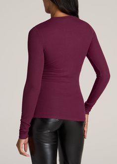 About Our Long Sleeve Shirts for Tall Ladies The perfect long sleeve top you’ll want in every single color. Finding long sleeve shirts when you’re tall can seem impossible. You either have to size up for length and suffer through the baggy fit or deal with sleeves that are far too short, which defeats the purpose of the long sleeve tee! This tall women’s shirt was designed with your silhouette in mind, so you can rock long sleeves without worrying about whether they’ll cover your wrists. This cr Scrubs Dress, Cozy Sleepwear, Cozy Sweatpants, Long Sleeve Tee Shirts, Tall Women, Clothing Care, American Shirts, Women's Shirts, Skirted Swimwear