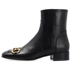 (WMNS) Gucci Horsebit Leather Ankle Boots 'Black' 673666-BKO00-1000 Gucci Horsebit, Fashion Performance, Stylish Sneakers, Black Ankle Boots, Boots Black, Leather Ankle Boots, Perfect Pair, Black Boots, Your Perfect