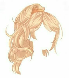 a drawing of a woman's long blonde hair