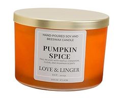 pumpkin spice love and lingerer soy candle