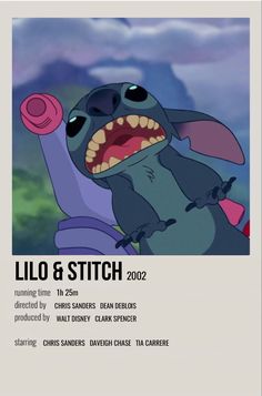 the poster for lilo and stitch, which is featured in disney's animated movie