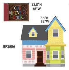 an image of a house with measurements for the front and back of it, as well as