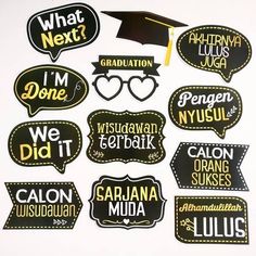 Graduation Photobooth Decoration Ideas, Properti Foto Booth, Photobooth For Graduation, Photobooth Wisuda, Photobooth Graduation, Preschool Graduation Gifts, Graduation Words, Freshers Party