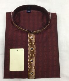 In stock. Going soon. Mens kurta Maroon Ethnic Party wear Birthday gift with Free shipping within US only at $44.99.. #CottonChickenKurta #SpecialOccasions #IndianWear #BirthdayGift #FestiveWear #BollywoodStyle #CasualWear #FullSleeve #FullyStitched #DesignerWear Brocade Traditional Wear For Puja During Diwali, Eid Party Sherwani In Chanderi, Party Traditional Wear With Dabka On Cotton Silk, Party Traditional Wear In Cotton Silk With Dabka, Bollywood Style Chanderi Sherwani For Party, Gold Unstitched Suit For Eid, Party Chanderi Sherwani With Zari Work, Silk Sherwani For Eid Party, Festive Semi-stitched Chanderi Sherwani