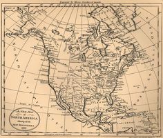 an old map of north america