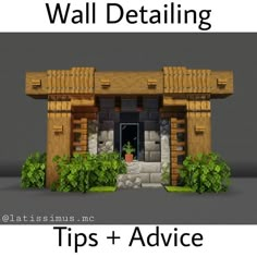 an image of a building with the words wall detailing tips and advice in front of it