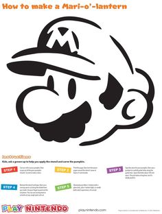 an advertisement for nintendo's mario bros, with the words how to make a mario -