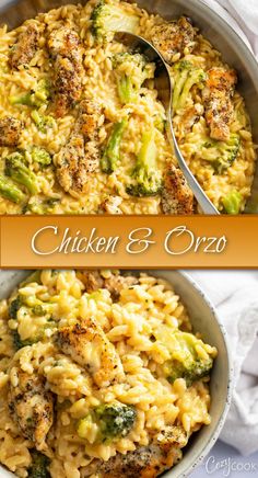 chicken and orzo with broccoli Pasta Dinner Recipes Easy, Orzo Salad Dressing, Cold Orzo Salad, Orzo Salad Recipes Cold, Orzo Salad With Chicken, Chicken Orzo Salad, Orzo Dinner Recipes, One Pot Taco Pasta, Chicken And Orzo