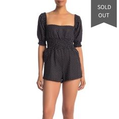 We Wore What Xs Romper We Wore What, Home Model, Black Long Sleeve Sweater, Leather Jumpsuit, Linen Romper, Cutout Bodysuit, Knit Bodysuit, Floral Denim, Denim Romper