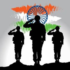 Indian Flag Illustration, Trishul Wallpaper, Salute Images, Soldier Salute, Ram Drawing, Indian Flag Pic, Army Png, January Background, Flag Of India