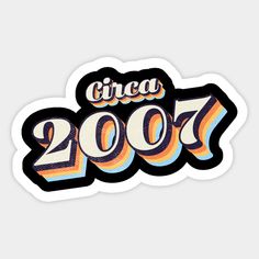 a sticker with the words cica 2009 in bold colors and an abstract design